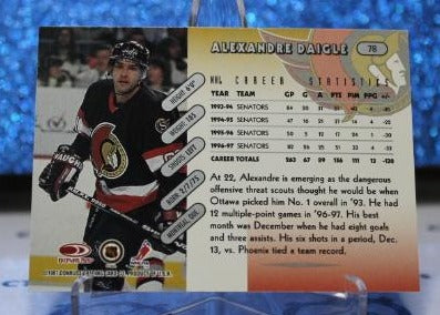 ALEXANDRE DAIGLE # 78 DONRUSS 1996-97 OTTAWA SENATORS NHL HOCKEY TRADING CARD