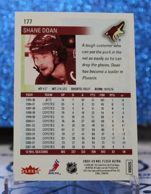 SHANE DOAN # 177 FLEER ULTRA  2008-09 ARIZONA COYOTES NHL HOCKEY TRADING CARD