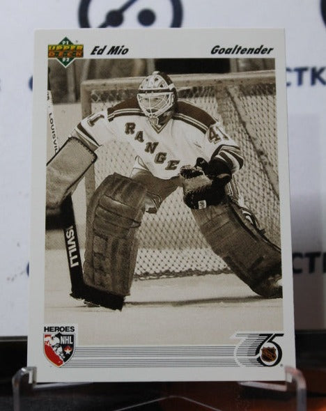 1991-92 UPPER DECK ED MIO # 639 HEROES  NEW YORK RANGERS HOCKEY CARD