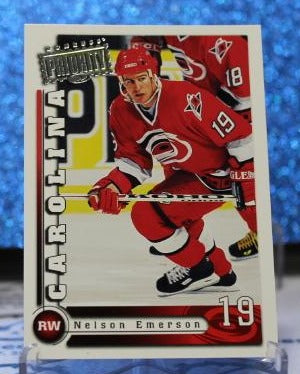 NELSON EMERSON # 135 UPPER DECK 1997-98 CAROLINA HURRICANES  NHL HOCKEY TRADING CARD