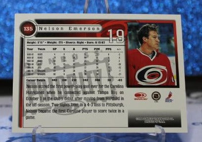 NELSON EMERSON # 135 UPPER DECK 1997-98 CAROLINA HURRICANES  NHL HOCKEY TRADING CARD