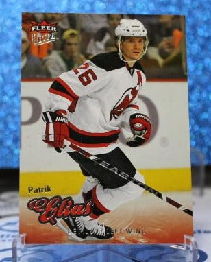 PATRIK ELIAS # 42 FLEER ULTRA 2008-09 NEW JERSEY DEVILS  NHL HOCKEY TRADING CARD