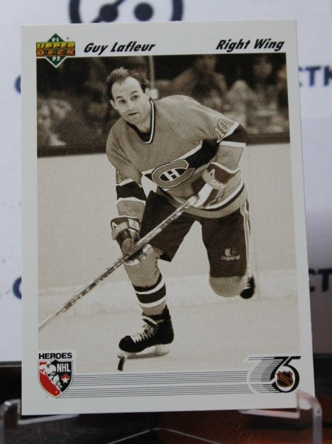 1991-92 UPPER DECK GUY LAFLEUR  # 638 HEROES  MONTREAL CANADIENS HOCKEY CARD