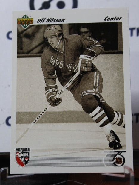 1991-92 UPPER DECK ULF NILSSON  # 643 HEROES  NEW YORK RANGERS HOCKEY CARD