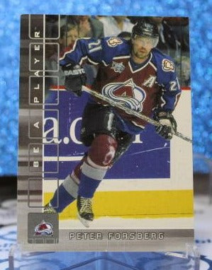 PETER FORSBERG # 91 BE A PLAYER 2001-02 COLORADO AVALANCHE NHL HOCKEY TRADING CARD
