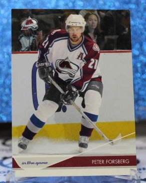 PETER FORSBERG # 24 IN THE GAME 2003 COLORADO AVALANCHE NHL HOCKEY TRADING CARD