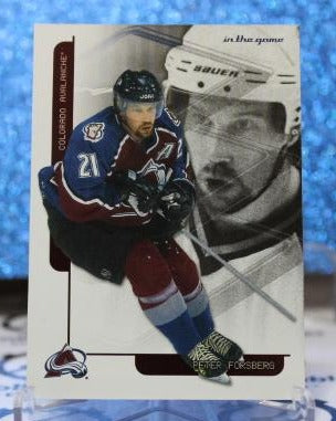 PETER FORSBERG # F-3 IN THE GAME 2003 COLORADO AVALANCHE NHL HOCKEY TRADING CARD
