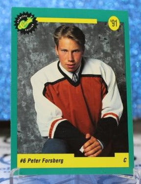 PETER FORSBERG # 5 DRAFT ROOKIE CLASSIC 1991 OHL NHL HOCKEY TRADING CARD