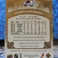 PETER FORSBERG # 75 ARTIFACTS UPPER DECK 2008-09 COLORADO AVALANCHE NHL HOCKEY TRADING CARD