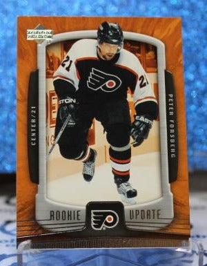 PETER FORSBERG # 70 ROOKIE UPDATE UPPER DECK 2005-06  PHILADELPHIA FLYERS NHL HOCKEY TRADING CARD