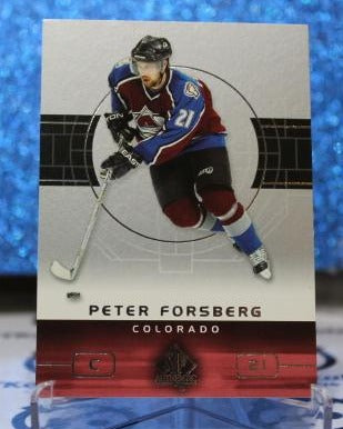 PETER FORSBERG # 23 SP UPPER DECK 2002-03 COLORADO AVALANCHE NHL HOCKEY TRADING CARD