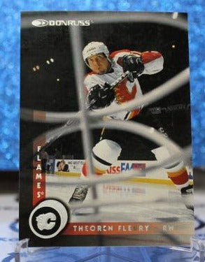 THEOREN FLEURY # 160 DONRUSS 1996-97 CALGARY FLAMES NHL HOCKEY TRADING CARD