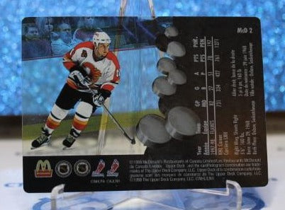 THEOREN FLEURY # McD-2 UPPER DECK McDONALD'S ICE 1998-99 CALGARY FLAMES NHL HOCKEY TRADING CARD