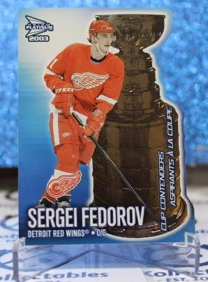 SERGEI FEDOROV # 3 DIE CUT McDONALD'S PACIFIC 2002-03 DETROIT RED WINGS NHL HOCKEY TRADING CARD