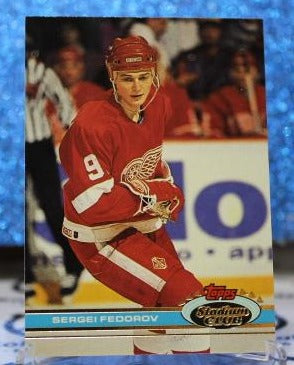 SERGEI FEDOROV # 316 ROOKIE TOPPS STADIUM CLUB 1991-92 DETROIT RED WINGS NHL HOCKEY TRADING CARD