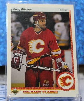 DOUG GILMOUR # 271 UPPER DECK 1990-91 CALGARY FLAMES  NHL HOCKEY TRADING CARD