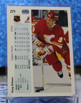 DOUG GILMOUR # 271 UPPER DECK 1990-91 CALGARY FLAMES  NHL HOCKEY TRADING CARD