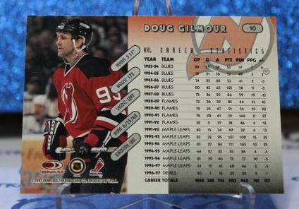 DOUG GILMOUR # 10 DONRUSS 1996-97 NEW JERSEY DEVILS  NHL HOCKEY TRADING CARD