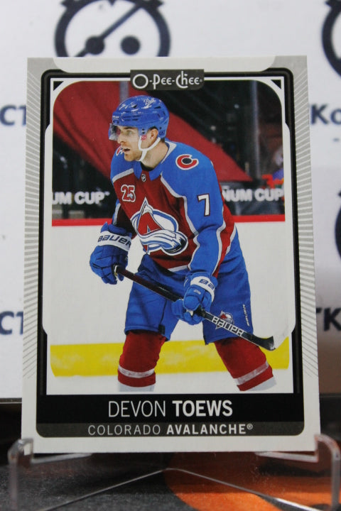 2021-22 O-PEE-CHEE DEVON TOEWS  # 117  COLORADO AVALANCHE  NHL HOCKEY TRADING CARD