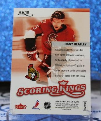 DANY HEATLEY # SK18 SCORING KINGS FLEER ULTRA 2008-09 OTTAWA SENATORS NHL HOCKEY TRADING CARD