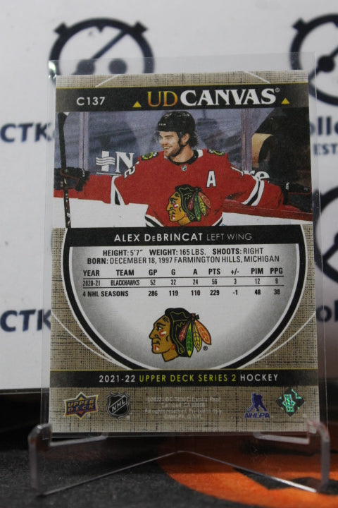 2021-22 UPPER DECK ALEX DEBRINCAT # C137 UD CANVAS CHICAGO BLACKHAWKS NHL HOCKEY TRADING CARD