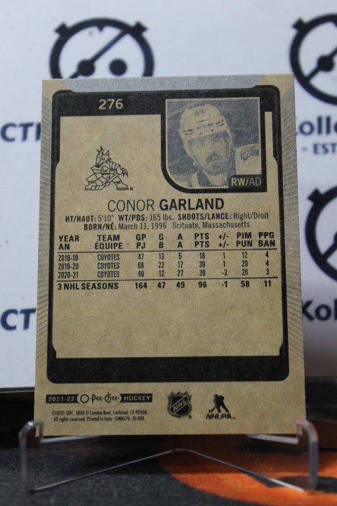 2021-22 O-PEE-CHEE CONOR GARLAND # 276 ARIZONA COYOTES NHL HOCKEY CARD