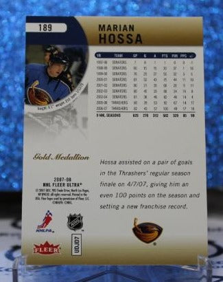 2007-08 FLEER ULTRA MARIAN HOSSA # 189  ATLANTA THRASHERS NHL HOCKEY TRADING CARD