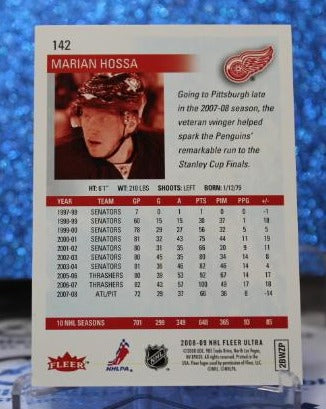 MARIAN HOSSA # 142 FLEER ULTRA 2008-09 PITTSBURGH PENGUINS/RED WINGS NHL HOCKEY TRADING CARD