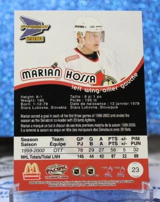 MARIAN HOSSA # 23 McDONALD'S PACIFIC 2000-01 OTTAWA SENATORS NHL HOCKEY TRADING CARD