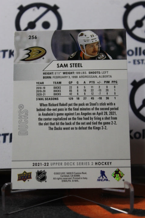 2021-22 UPPER DECK SAM STEEL # 256 ANAHEIM DUCKS NHL HOCKEY CARD