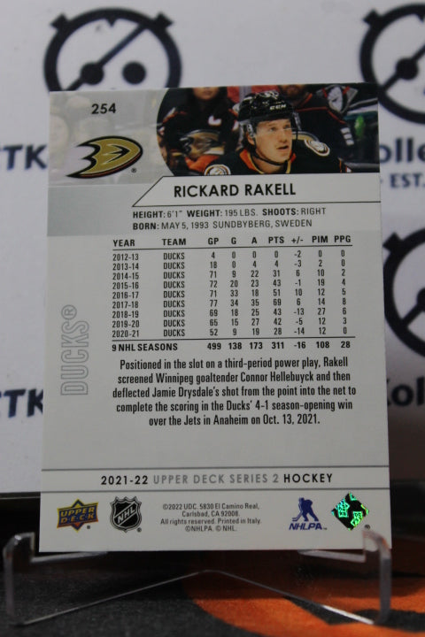 2021-22 UPPER DECK RICKARD RAKELL # 254 ANAHEIM DUCKS NHL HOCKEY CARD