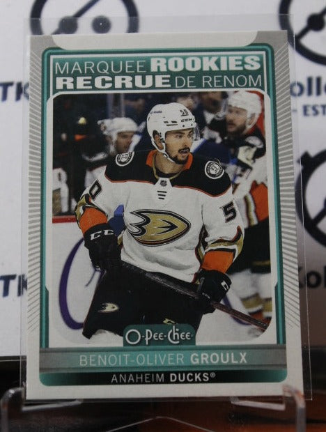 2021-22 O-PEE-CHEE BENOIT-OLIVIER GROULX # 612 MARQUEE ROOKIE ANAHEIM DUCKS NHL HOCKEY CARD