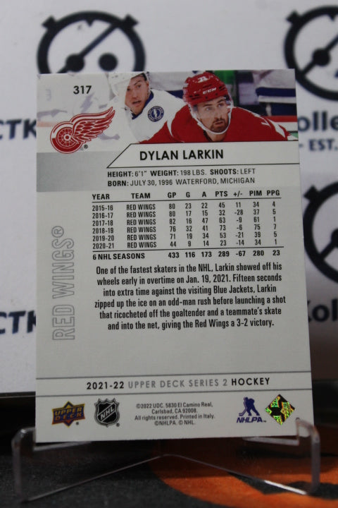 2021-22 UPPER DECK DYLAN LARKIN # 317 DETROIT RED WINGS NHL HOCKEY TRADING CARD