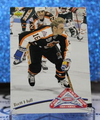 BRETT HULL # 27 CAMPBELL CONFERENCE UPPER DECK 1992-93  ST. LOUIS BLUES NHL HOCKEY TRADING CARD