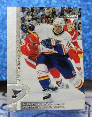 BRETT HULL # 324 UPPER DECK 1996-97  ST. LOUIS BLUES NHL HOCKEY TRADING CARD