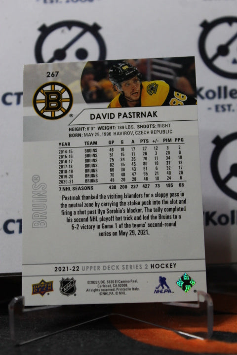 2021-22 UPPER DECK DAVID PASTRNAK # 267  BOSTON BRUINS HOCKEY CARD