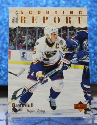BRETT HULL # 251 UPPER DECK 1995-96 ST. LOUIS BLUES NHL HOCKEY TRADING CARD