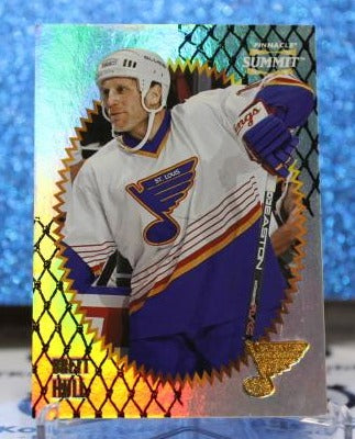 BRETT HULL # 35 SUMMIT PINNACLE 1996-97 ST. LOUIS BLUES NHL HOCKEY TRADING CARD