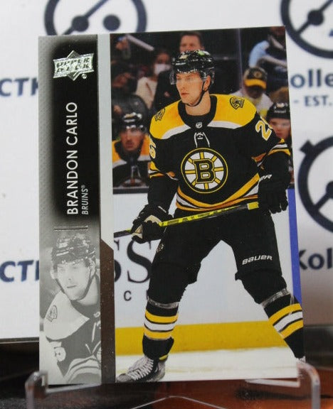 2021-22 UPPER DECK BRANDON CARLO # 263  BOSTON BRUINS HOCKEY CARD