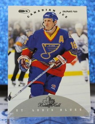 BRETT HULL # 65 DONRUSS CANADIAN ICE 1996-97  ST. LOUIS BLUES NHL HOCKEY TRADING CARD