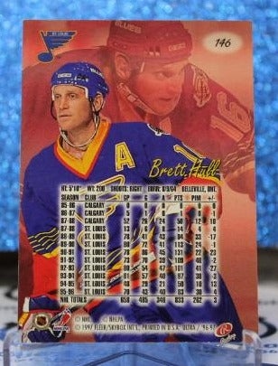 BRETT HULL # 146 FLEER ULTRA 1996-97 ST. LOUIS BLUES NHL HOCKEY TRADING CARD