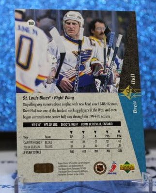 BRETT HULL # 100 SP UPPER DECK 1994-95 ST. LOUIS BLUES NHL HOCKEY TRADING CARD