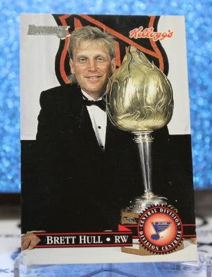 BRETT HULL THE MVP KELLOGG'S DONRUSS  1995-96 ST. LOUIS BLUES NHL HOCKEY TRADING CARD