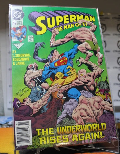 SUPERMAN  THE MAN OF STEEL # 17  1ST APPEARANCE DOOMSDAY  DC COMIC BOOK 1992