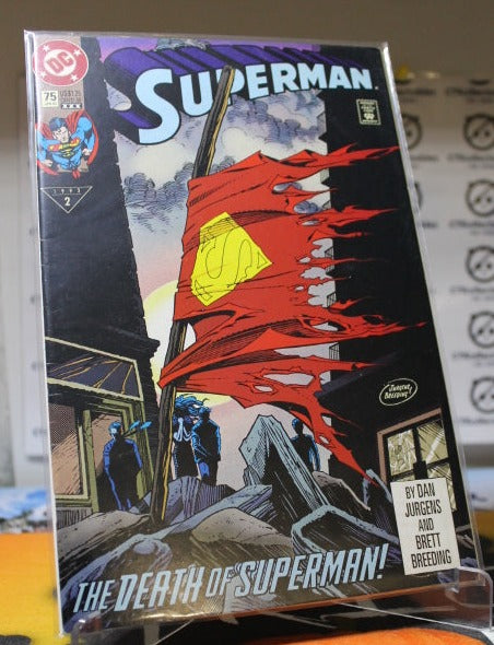 SUPERMAN  # 75 DEATH OF SUPERMAN SEALED DOOMSDAY  3RD PRINTING  DC COMIC BOOK 1993