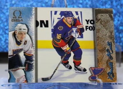 BRETT HULL # 194 OMEGA PACIFIC SILVER 1997-98  ST. LOUIS BLUES NHL HOCKEY TRADING CARD