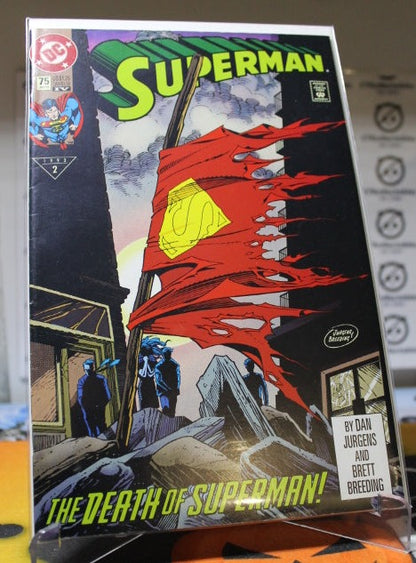 SUPERMAN  # 75 DEATH OF SUPERMAN SEALED DOOMSDAY  4TH PRINTING  DC COMIC BOOK 1993