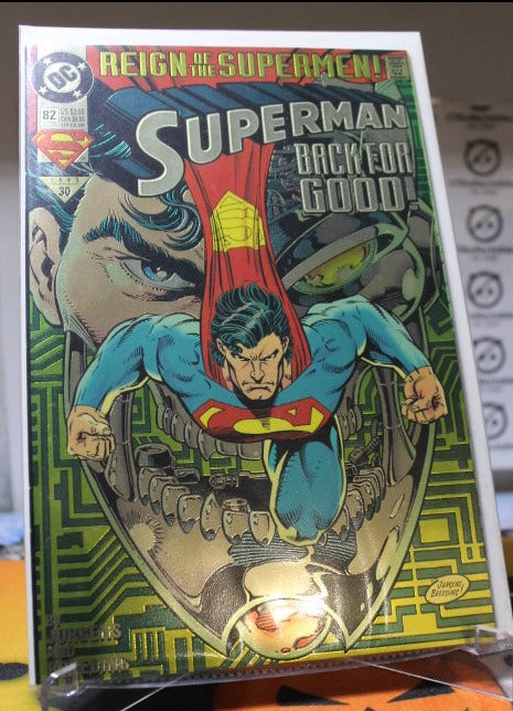 SUPERMAN  # 82 VARIANT FOIL COVER  DC COMIC BOOK 1993