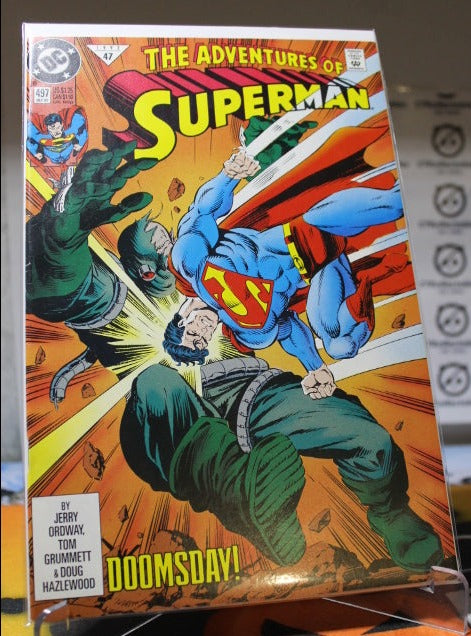 THE ADVENTURES OF SUPERMAN  # 497  DOOMSDAY DIRECT EDITION  DC COMIC BOOK 1992