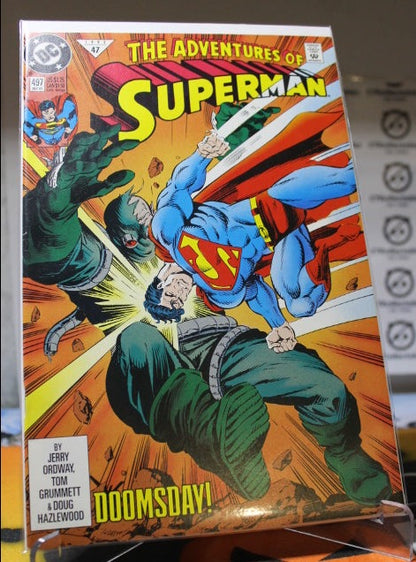 THE ADVENTURES OF SUPERMAN  # 497  DOOMSDAY DIRECT EDITION  DC COMIC BOOK 1992